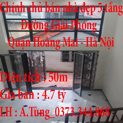 Chính chủ bán nhà đẹp  tại Số nhà 43 Ngõ 1395 Đường Giải Phóng Quận Hoàng Mai Hà Nội